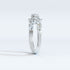 Romance Marquise and Round Lab-Grown Diamond Half-Eternity Ring in White Gold Side View